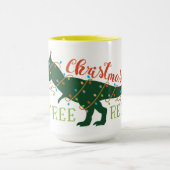 Kerstboom Rex Cute Decorated Dinosaur Mok (Midden)