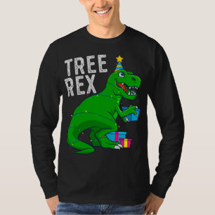 kerstboom Rex Dinosaur Xmas Trex Funny T-shirt