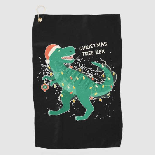 Kerstboom-Rex Golfhanddoek (Voorkant)