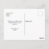 Kerstboom Rode Vrachtwagen Wit Briefkaart (Achterkant)