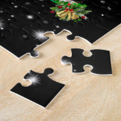 Kerstboom rond de beugel, bedekt door vlieglicht legpuzzel (Zijkant)