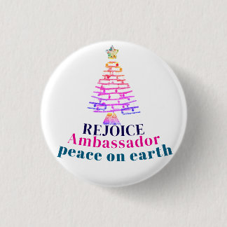 Kerstboom Ronde Button 3,2 Cm