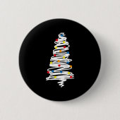 kerstboom ronde button 5,7 cm (Voorkant)