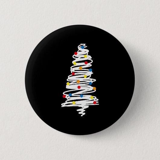 kerstboom ronde button 5,7 cm (Voorkant)