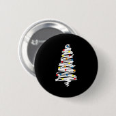 kerstboom ronde button 5,7 cm (Voorkant /achterkant)
