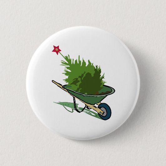 kerstboom ronde button 5,7 cm (Voorkant)
