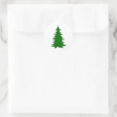 kerstboom ronde sticker (Tas)