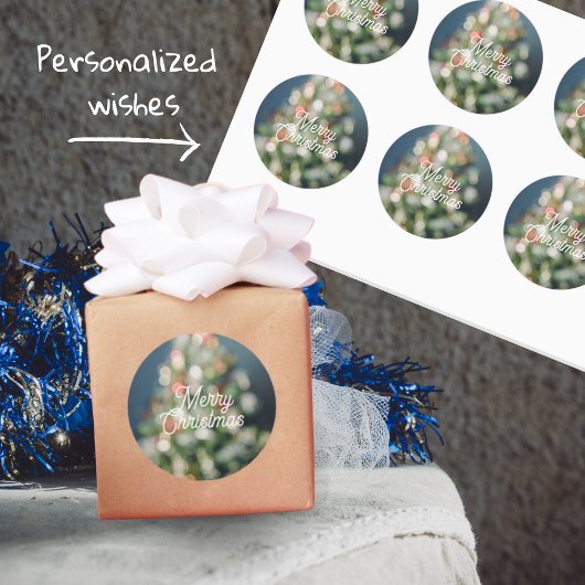  kerstboom ronde sticker