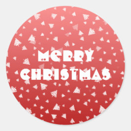 kerstboom ronde sticker