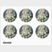  kerstboom ronde sticker (Vel)