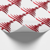 Kerstboom Rood Cadeaupapier (Hoek)