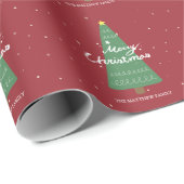 Kerstboom rood inpakpapier (Rol Hoek)