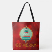 Kerstboom Rood Sparkly zijn Merry Canvas tas (Voorkant)