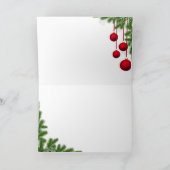 Kerstboom, roodbruin feestdagen kaart (Binnen)