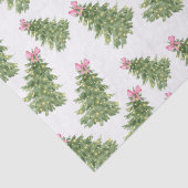 Kerstboom & Roze Bow Holiday Tissue Papier (Detail)