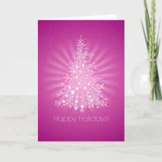 Kerstboom roze Kaart