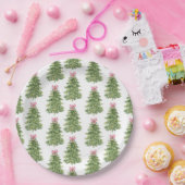 Kerstboom Roze Kerst Party Papier Bord (Feest)