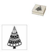 kerstboom 	rubberstempel (Gestempeld)