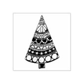 kerstboom 	rubberstempel (Afrduk)