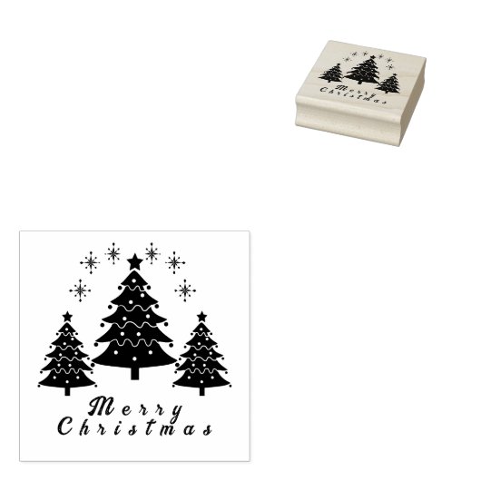 kerstboom 	rubberstempel (Gestempeld)