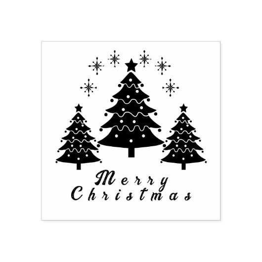 kerstboom 	rubberstempel (Afrduk)