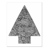 kerstboom 	rubberstempel (Afrduk)