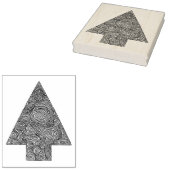 kerstboom 	rubberstempel (Gestempeld)