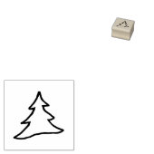 kerstboom 	rubberstempel (Gestempeld)