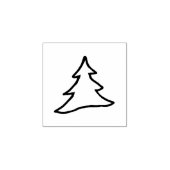 kerstboom 	rubberstempel (Afrduk)