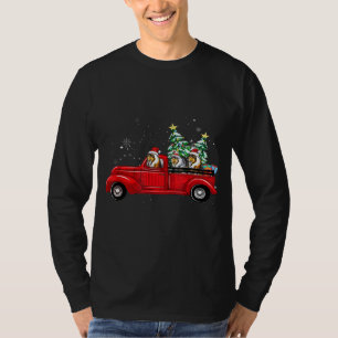 Kerstboom Ruw Collie Hond Rijden Xmas Vrachtwagen T-shirt