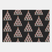 Kerstboom Santa Cavalier King Charles Spaniel Hond Inpakpapier Vel (Voorkant)