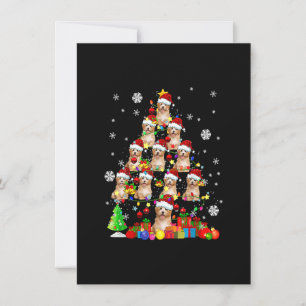 kerstboom Santa Cavapoo kerstlicht zant Kaart