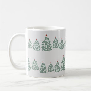 Kerstboom Scandinavisch kerstpatroon Koffiemok