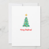 Kerstboom Schattige Puppy Dog Santa Hat Party Kaart (Achterkant)