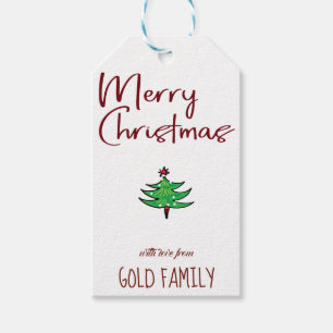 Kerstboom Schattigee doodle clip art design gesche Cadeaulabel
