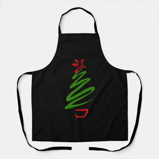 kerstboom schort (Voorkant)