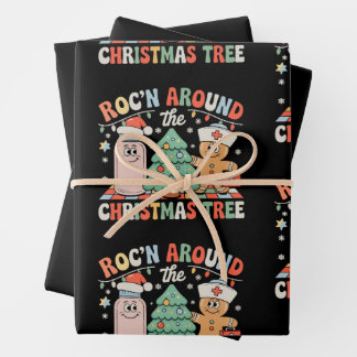 Kerstboom SE OK IC-verpleegster Kerstvakantie Inpakpapier Vel