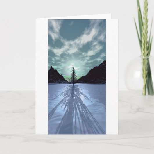 Kerstboom Shadow1 Feestdagen Kaart (Voorkant)