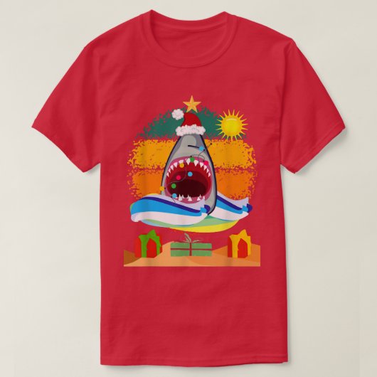 Kerstboom Shark100 T-shirt (Design voorkant)