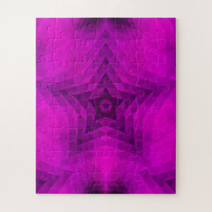 Kerstboom Silhouette & Paarse sterrenverloop Legpuzzel