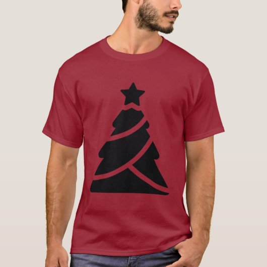 kerstboom Silhouette T-shirt (Voorkant)
