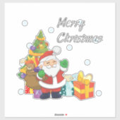 Kerstboom Sinterklaas met Vrolijk Kerstfeest Sticker (Vel)