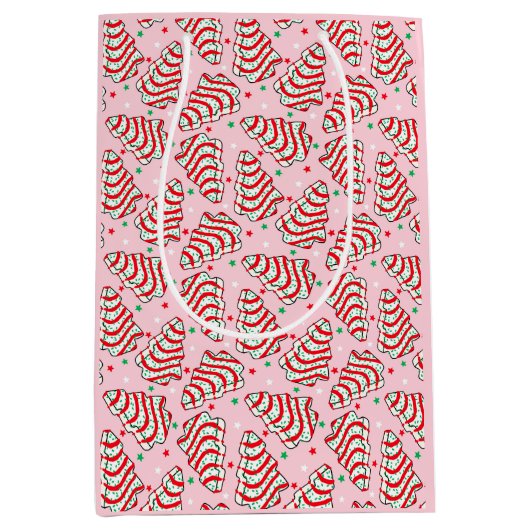 Kerstboom Snack Cake Gift Bag Medium Cadeauzakje (Voorkant)