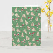 Kerstboom snack cake kaart (Gele Bloem)