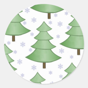 Kerstboom Sneeuw Stickers