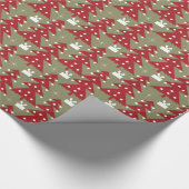 Kerstboom Sneeuw Vakantie Cadeaupapier (Hoek)