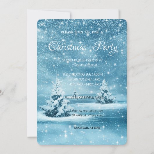 Kerstboom, Sneeuwgezelschap Kaart (Voorkant)