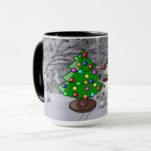 Kerstboom, Sneeuwman, Sneeuwscène Combo Mok (Voorkant links)