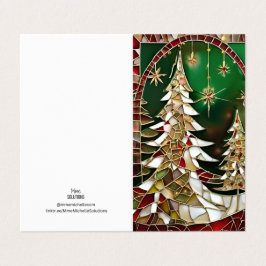 Kerstboom Sneeuwmozaïek gebroken glas Kaart
