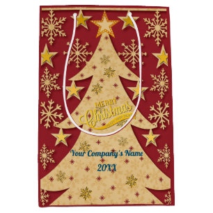Kerstboom, Sneeuwvlok & Ster Silhouetten Medium Cadeauzakje